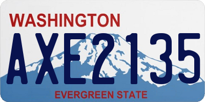 WA license plate AXE2135