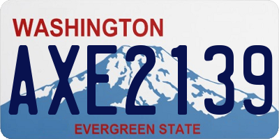 WA license plate AXE2139