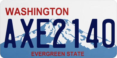 WA license plate AXE2140