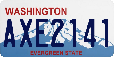 WA license plate AXE2141