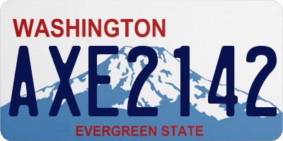 WA license plate AXE2142