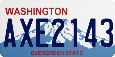 WA license plate AXE2143