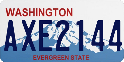 WA license plate AXE2144