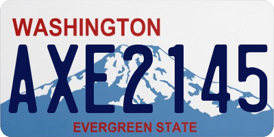 WA license plate AXE2145