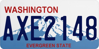 WA license plate AXE2148