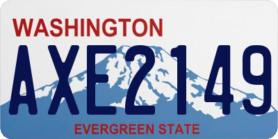 WA license plate AXE2149