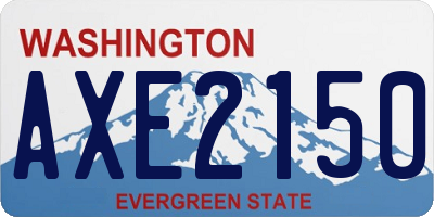 WA license plate AXE2150