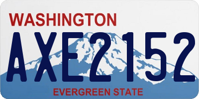 WA license plate AXE2152