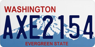 WA license plate AXE2154