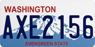 WA license plate AXE2156