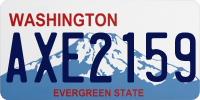 WA license plate AXE2159