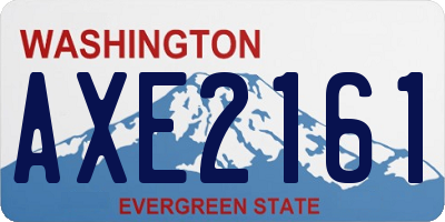 WA license plate AXE2161
