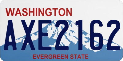WA license plate AXE2162