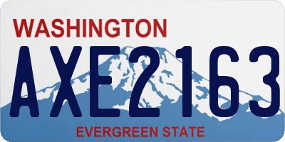 WA license plate AXE2163