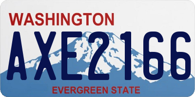 WA license plate AXE2166