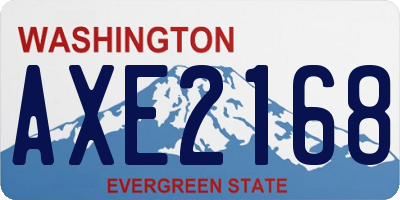 WA license plate AXE2168