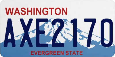 WA license plate AXE2170