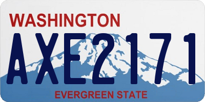WA license plate AXE2171