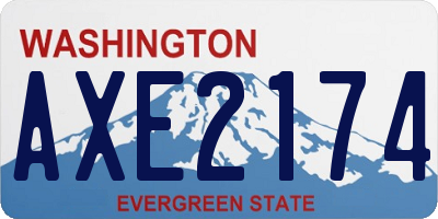 WA license plate AXE2174