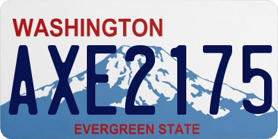 WA license plate AXE2175