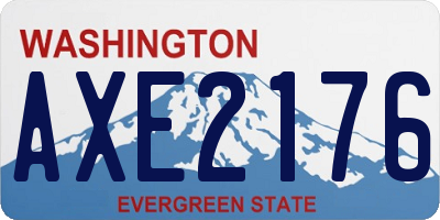 WA license plate AXE2176