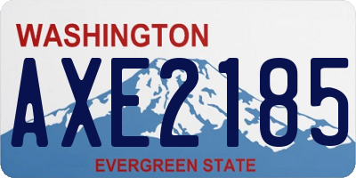 WA license plate AXE2185