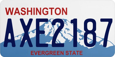 WA license plate AXE2187