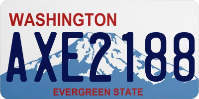 WA license plate AXE2188