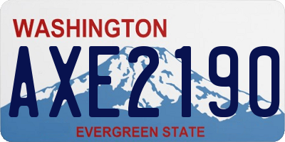 WA license plate AXE2190