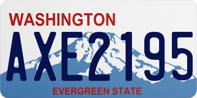 WA license plate AXE2195
