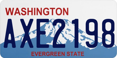 WA license plate AXE2198