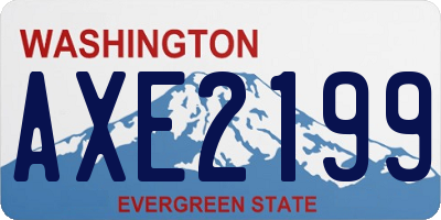 WA license plate AXE2199