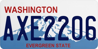 WA license plate AXE2206