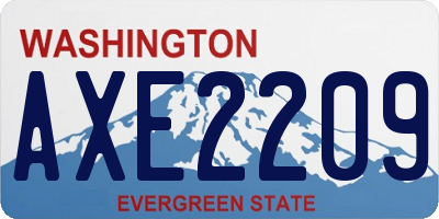 WA license plate AXE2209