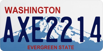 WA license plate AXE2214