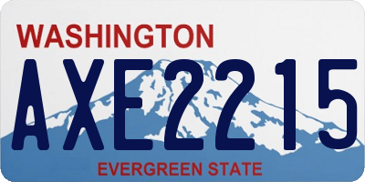 WA license plate AXE2215