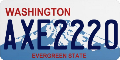 WA license plate AXE2220