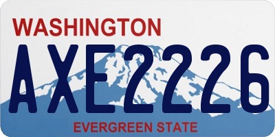 WA license plate AXE2226