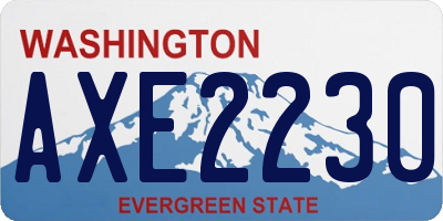 WA license plate AXE2230