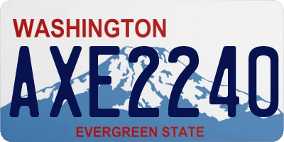 WA license plate AXE2240