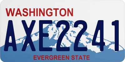 WA license plate AXE2241