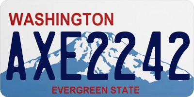 WA license plate AXE2242
