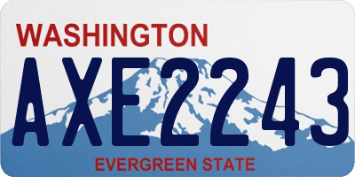 WA license plate AXE2243