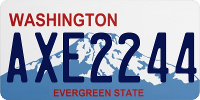 WA license plate AXE2244