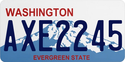WA license plate AXE2245