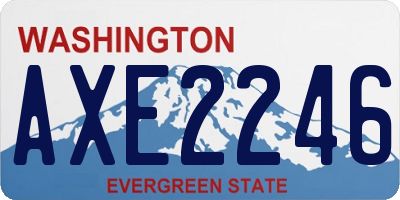 WA license plate AXE2246