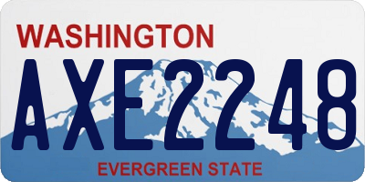 WA license plate AXE2248