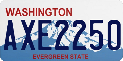 WA license plate AXE2250
