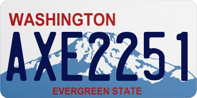 WA license plate AXE2251