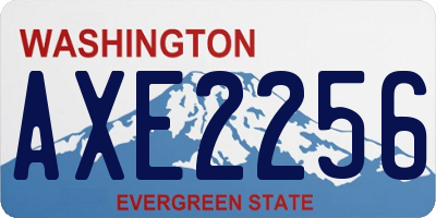 WA license plate AXE2256